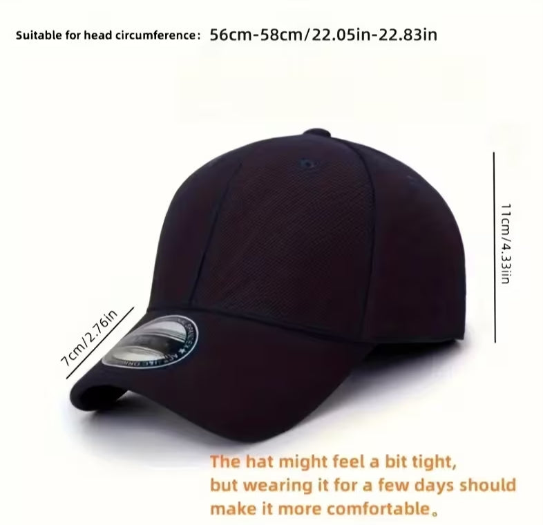 Gift Product with Free shipping.. 1pc Classic Black Baseball Caps,Fully Closed Design for Outdoor Sports