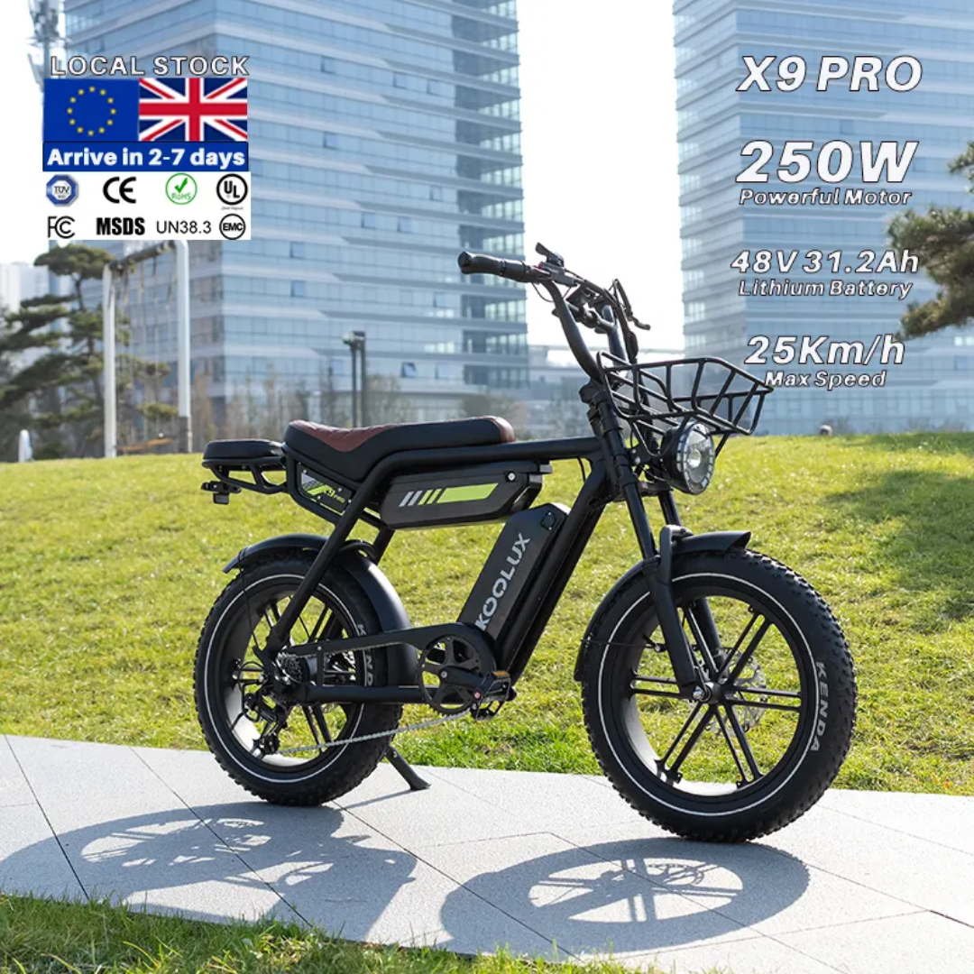 KOOLUX X9 Pro Electric Bike – 750W  🔋 48V 31.2Ah Lithium Battery – Up to 100-180KM range per charge
