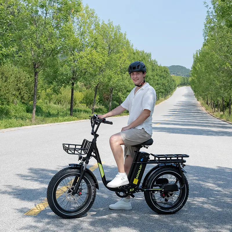 KOOLUX X7 Electric Bike – 750W Peak Motor, 48V 25Ah Battery, 20" Fat Tire, Up to 120km Range