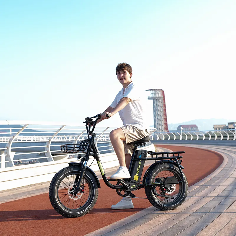 KOOLUX X7 Electric Bike – 750W Peak Motor, 48V 25Ah Battery, 20" Fat Tire, Up to 120km Range