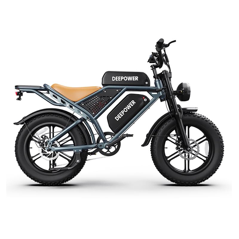 DEEPOWER QS7 1500W Fat Tire Electric Bike – 48V 60Ah Ultra Long Range E-Bike (Up to 200KM Range)
