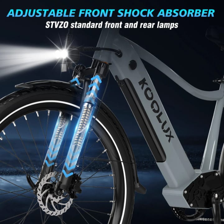 KOOLUX X3 E-Bike – 500W Electric City Bike with Hydraulic Brakes 🔋 48V 15Ah Lithium Battery – Up to 45-85KM range per charge| EU Stock