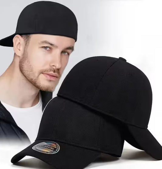 Gift Product with Free shipping.. 1pc Classic Black Baseball Caps,Fully Closed Design for Outdoor Sports
