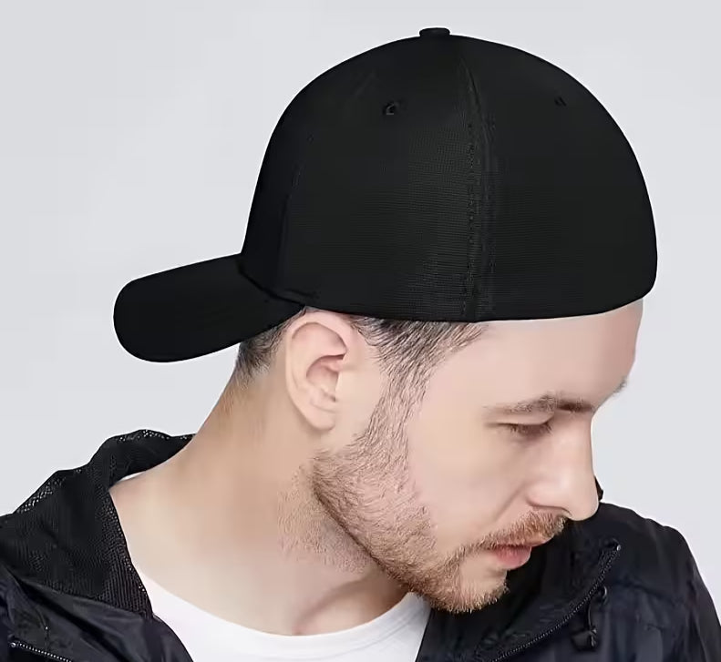 Gift Product with Free shipping.. 1pc Classic Black Baseball Caps,Fully Closed Design for Outdoor Sports