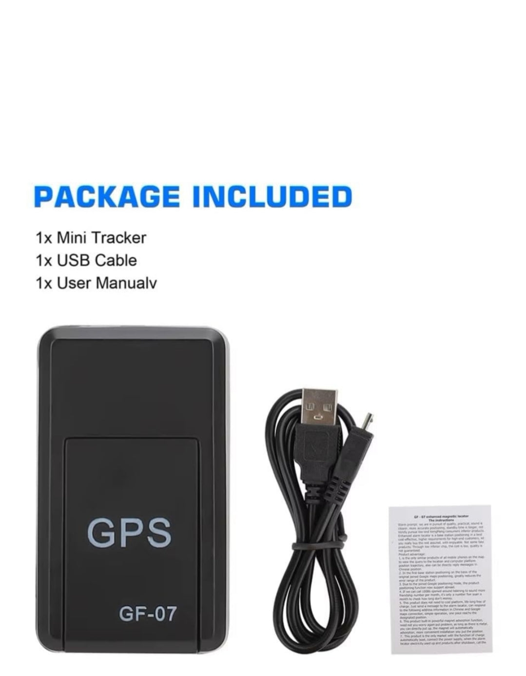 Mini GPS Tracker with Magnet, SOS Alarm And Real-Time Location Functions