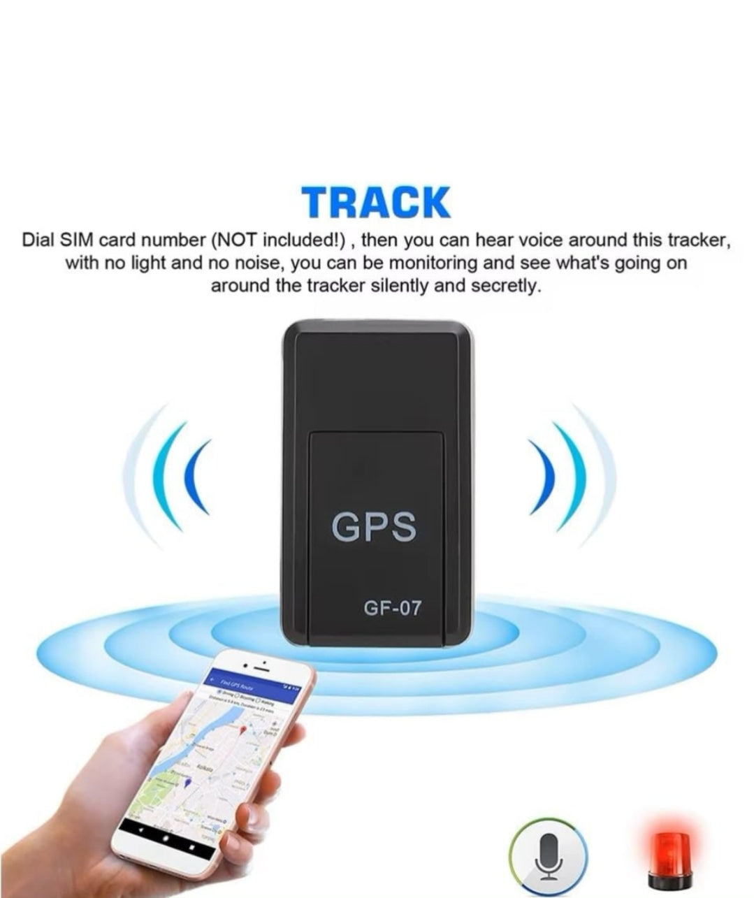 Mini GPS Tracker with Magnet, SOS Alarm And Real-Time Location Functions